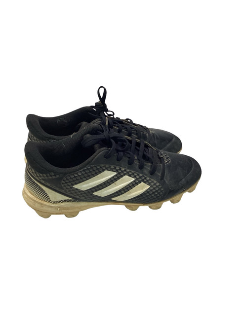 Vist Large View of Product Image Which is Used Adidas PURE HUSTLE BB/SB Cleats Black Senior 8.5