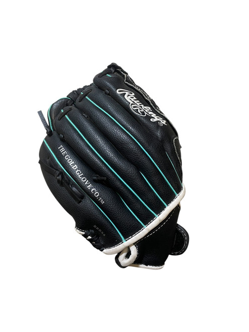 Vist Large View of Product Image Which is Used Rawlings FP110MT BB/SB Glove RH Throw Black 11"