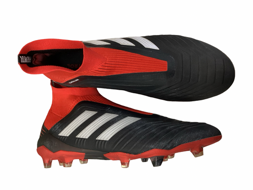 Vist Large View of Product Image Which is Used Adidas Soccer Cleats Black And Red Senior 10.5