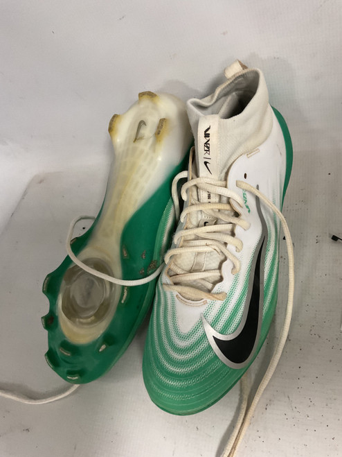 Vist Large View of Product Image Which is Used Nike Adult FB Cleats Green And White Senior 10