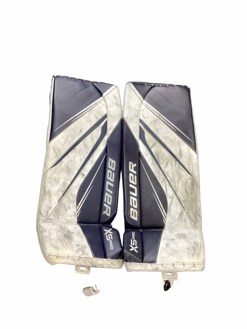 Vist Large View of Product Image Which is Used Bauer X 5 PRO Goalie Leg Pads Senior White MD