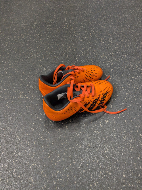 Vist Large View of Product Image Which is Used Adidas Soccer Cleats Orange Youth 12.0