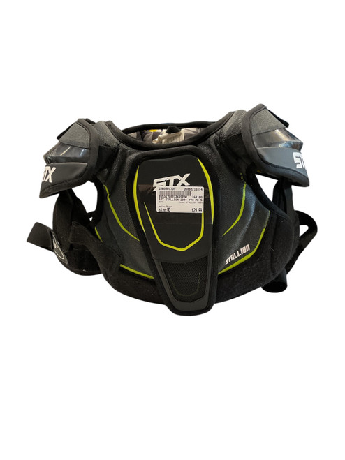 Vist Large View of Product Image Which is Used STX STALLION 200+ Lacrosse Shoulder Pads Black MD