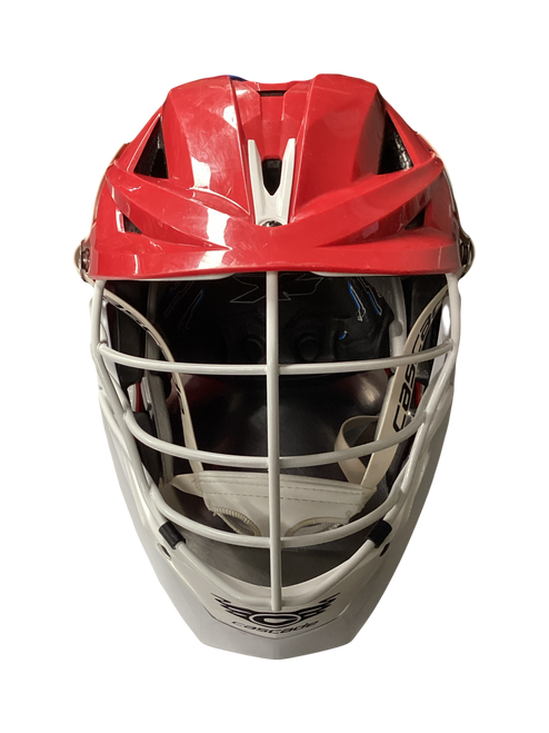 Vist Large View of Product Image Which is Used Cascade XRS Lacrosse Helmet Red One Size