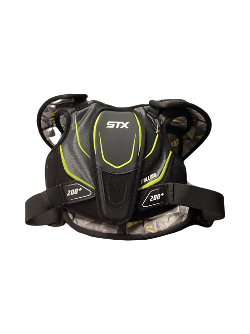 Vist Large View of Product Image Which is Used Cascade STX Lacrosse Shoulder Pads Black SM