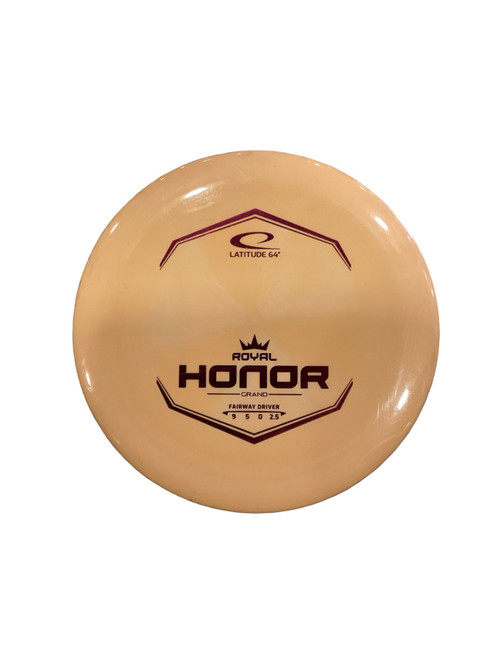 Vist Large View of Product Image Which is Used Latitude 64 HONOR Disc Golf Driver Neon Orange
