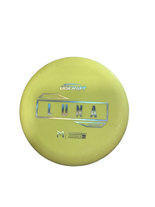 Vist Large View of Product Image Which is Used Discraft LUNA Disc Golf Putter Yellow
