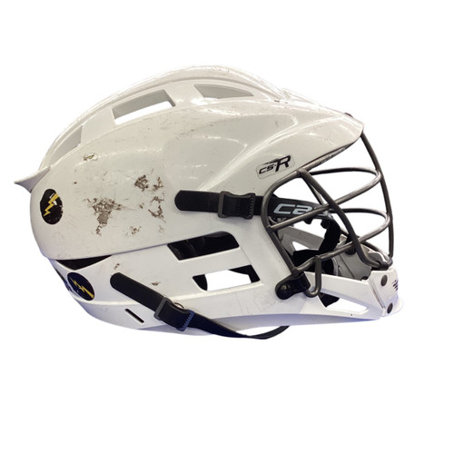 Vist Large View of Product Image Which is Used Cascade CS R Lacrosse Helmet White LG