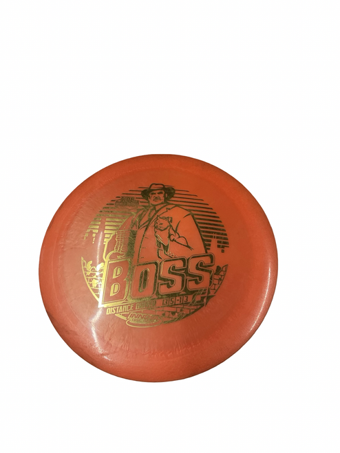 Vist Large View of Product Image Which is Used Innova BOSS DRIVER Disc Golf Driver Orange