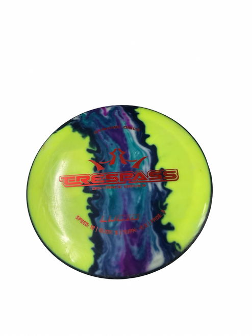 Vist Large View of Product Image Which is Used Dynamic Discs TRESPASS Disc Golf Driver Yellow