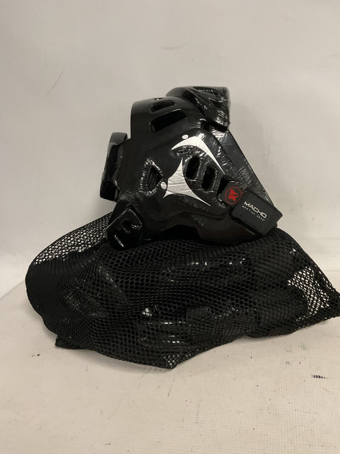 Vist Large View of Product Image Which is Used MACHO PROTECTIVE SET Martial Arts Head Gear Black Junior