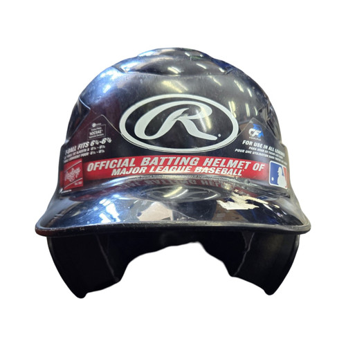Vist Large View of Product Image Which is Used Rawlings BATTING HELMET 6 1/4-6 7/8 Batting Helmet No Mask Black One Size