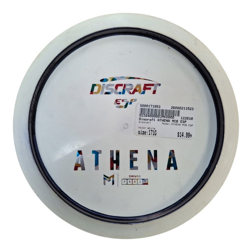 Vist Large View of Product Image Which is Used Discraft ATHENA MCB ESP Disc Golf Driver White 171g