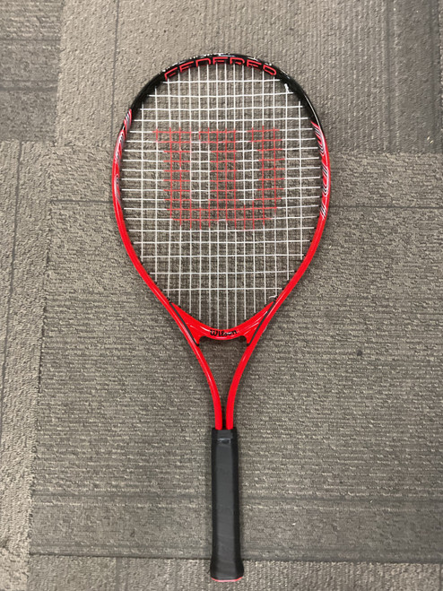 Vist Large View of Product Image Which is Used Wilson FEDERER 25 Junior Tennis Racquet Red 25"
