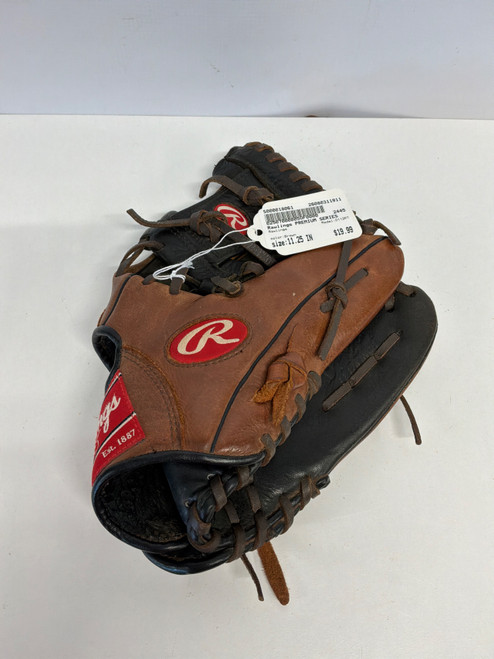 Vist Large View of Product Image Which is Used Rawlings D112PT BB/SB Glove RH Throw Brown 11 1/4"