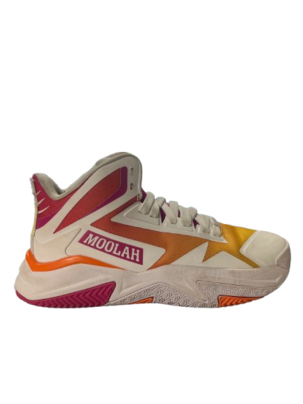Vist Large View of Product Image Which is Used MOOLAH ONE WMNS 8.0 Basketball Shoes W White And Pink Senior 8