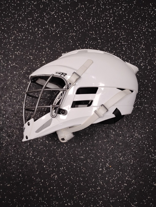 Vist Large View of Product Image Which is Used Cascade CS-R Lacrosse Helmet White One Size