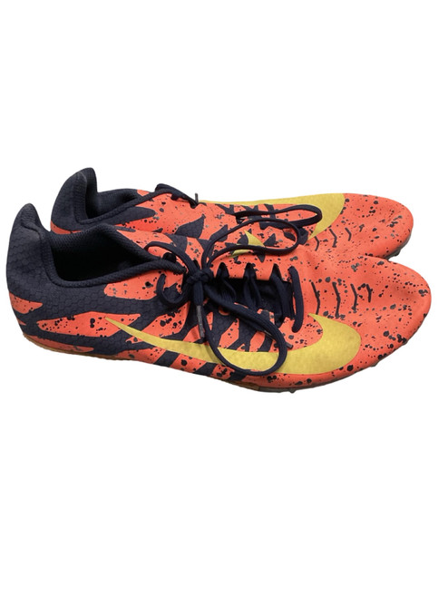 Vist Large View of Product Image Which is Used Nike Track & Field Cleats Adult Orange Senior 9.5
