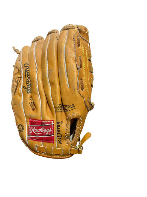Vist Large View of Product Image Which is Used Rawlings RBG36 BB/SB Glove RH Throw Gold 11"
