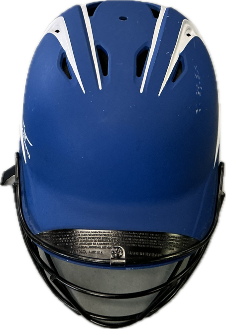 Vist Large View of Product Image Which is Used Mizuno MBH250 Batting Helmet w/Mask Royal Blue S/M