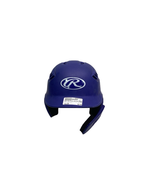 Vist Large View of Product Image Which is Used Rawlings BLUE BATTING HELMET JAW GUARD Batting Helmet No Mask Royal Blue SM
