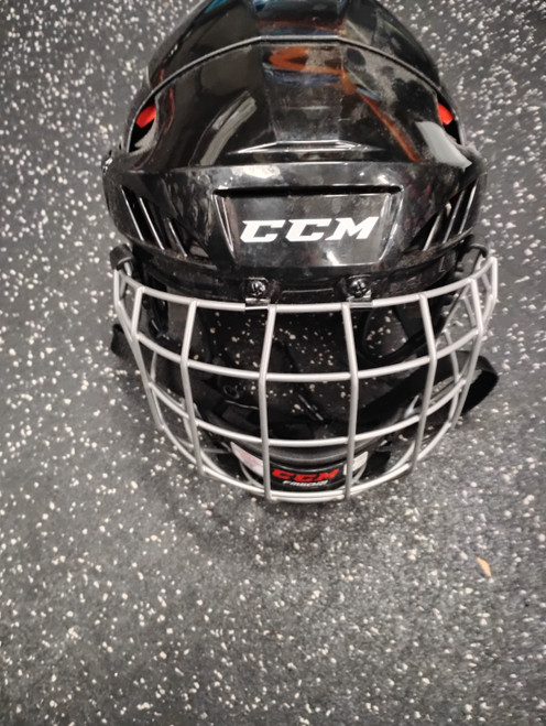 Vist Large View of Product Image Which is Used CCM FT50 Helmet Cage Combo Black MD