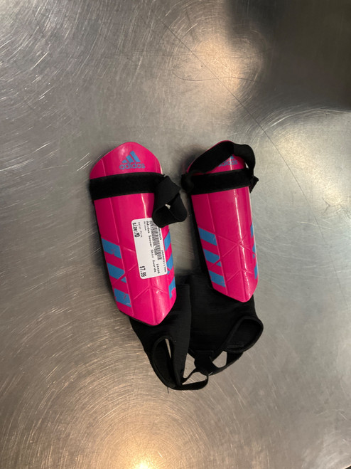 Vist Large View of Product Image Which is Used Adidas Soccer Shin Guards Junior Pink MD