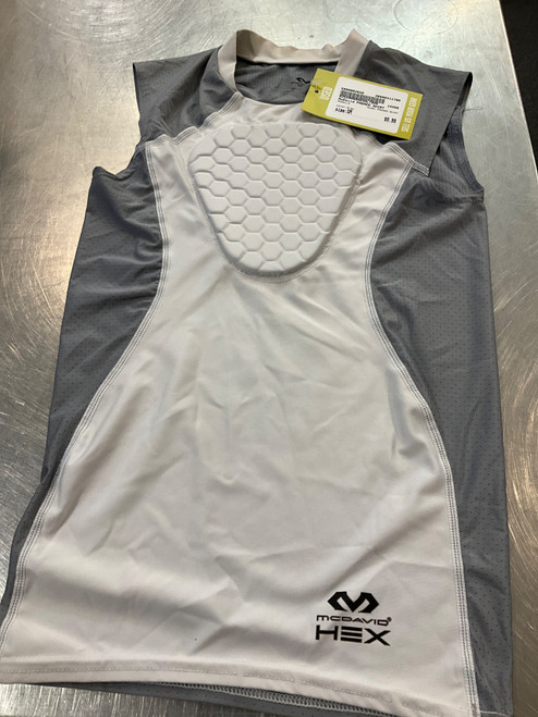 Vist Large View of Product Image Which is Used McDavid PADDED SHIRT FB Top Youth Grey SM