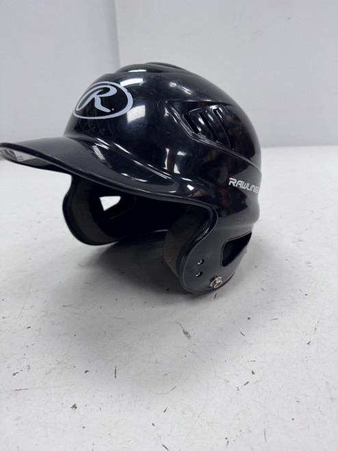 Vist Large View of Product Image Which is Used Rawlings 6 1/4 - 6 7/8 Batting Helmet No Mask Black One Size