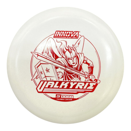 Vist Large View of Product Image Which is Used Innova VALKYIRE DX Disc Golf Driver White
