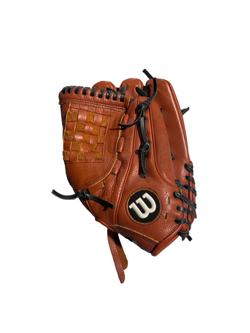Vist Large View of Product Image Which is Used Wilson A550 BB/SB Glove RH Throw Brown 12"