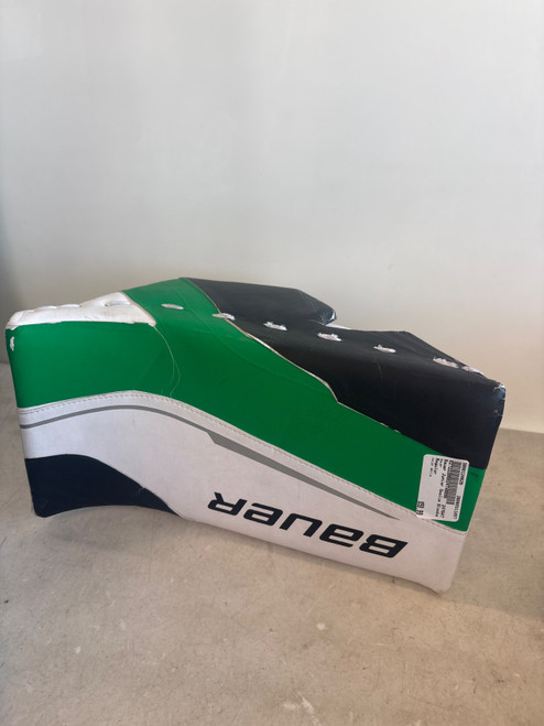 Vist Large View of Product Image Which is Used Bauer Junior Goalie Blocker White