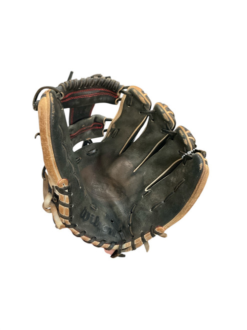 Vist Large View of Product Image Which is Used Wilson A2000 1787 BB/SB Glove RH Throw Black 11 3/4"