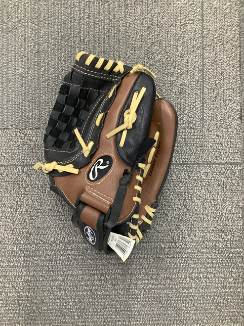 Vist Large View of Product Image Which is Used Rawlings PLAYMAKER SERIES BB/SB Glove RH Throw Brown 12"