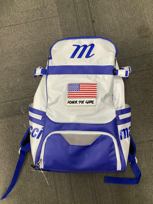 Vist Large View of Product Image Which is Used Marucci BACKPACK BB/SB Player Backpack White