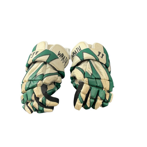Vist Large View of Product Image Which is Used Warrior 12IN WARRIOR WRATH GLOVES Lacrosse Gloves Mens Green 12"