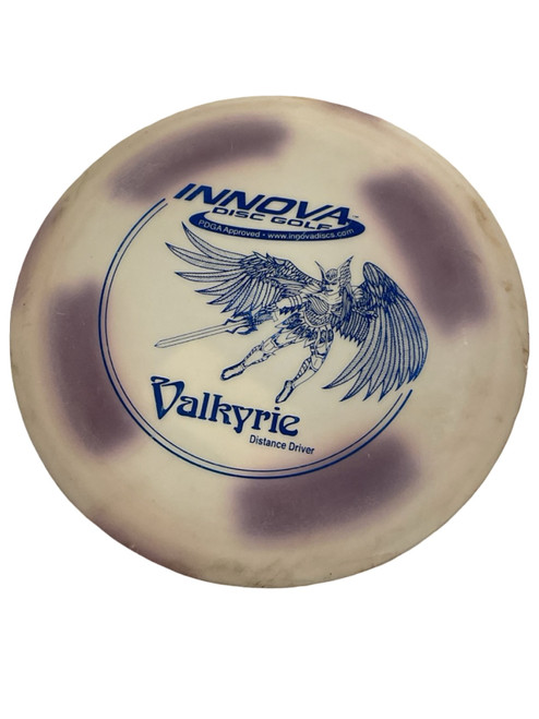 Vist Large View of Product Image Which is Used Innova DX VALKYRIE PFN AND PATENT NUMBERS Disc Golf Driver White 172g