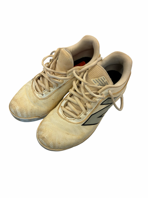 Vist Large View of Product Image Which is Used New Balance BB CLEATS 2.5 BB/SB Cleats White Junior 02.5