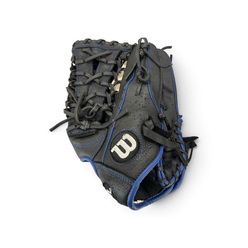 Vist Large View of Product Image Which is Used Wilson A950 A09RB19D14 BB/SB Glove RH Throw Black 13"