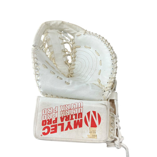 Vist Large View of Product Image Which is Used Mylec GOALIE CATCJER Senior Goalie Catcher White