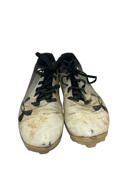 Vist Large View of Product Image Which is Used Under Armour UNDER ARMOUR BB/SB Cleats Black And White Youth 07.5