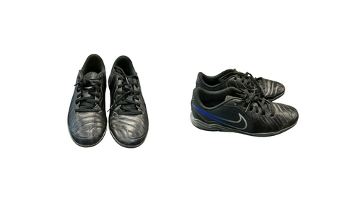 Vist Large View of Product Image Which is Used Nike TIEMPO Soccer Indoor Shoes Black Youth 06.0