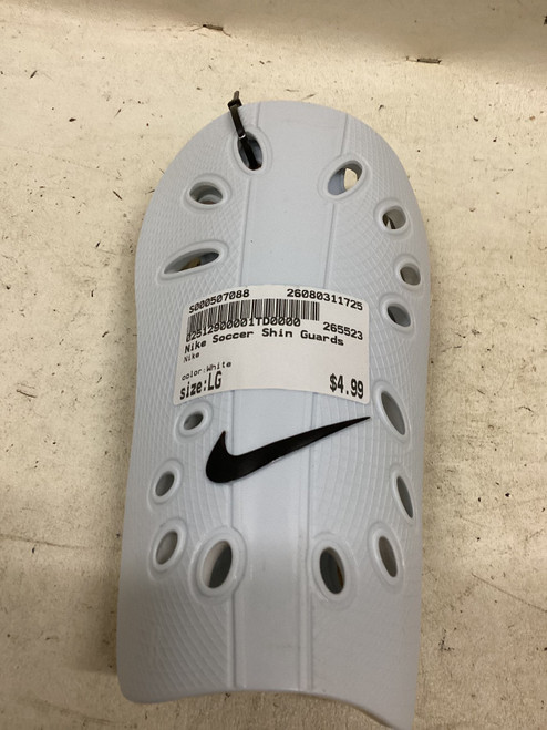 Vist Large View of Product Image Which is Used Nike Soccer Shin Guards Adult White LG