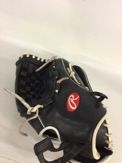 Vist Large View of Product Image Which is Used Rawlings GG ELITE BB/SB Glove RH Throw Black 13"