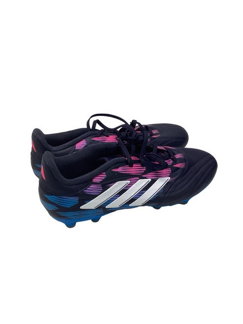 Vist Large View of Product Image Which is Used Adidas Soccer Cleats Neon Pink And Navy Blue Senior 9.5
