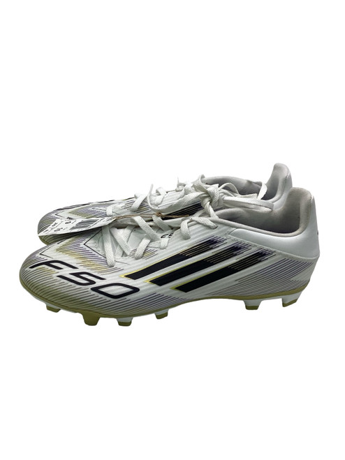 Vist Large View of Product Image Which is Used Adidas Soccer Cleats White Senior 9
