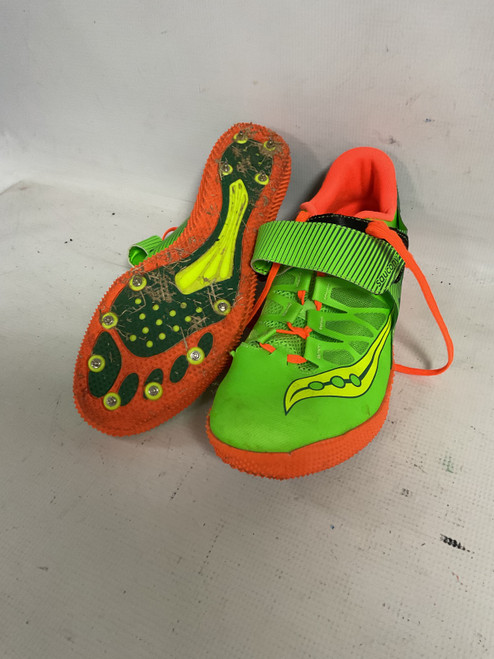 Vist Large View of Product Image Which is Used Saucony UPLIFT HJ2 Track & Field Cleats Adult Lime Green Senior 11