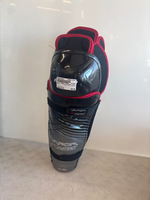 Vist Large View of Product Image Which is Used Bauer VAPOR XINSTINCT Senior Shin Guards Black 14"