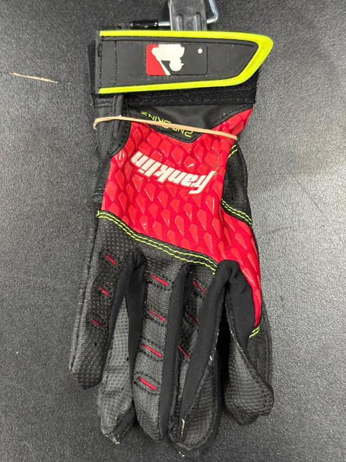 Vist Large View of Product Image Which is Used Franklin BB/SB Batting Gloves Black SM