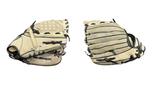 Vist Large View of Product Image Which is Used Mizuno POWER CLOSE BB/SB Glove RH Throw Tan 9"